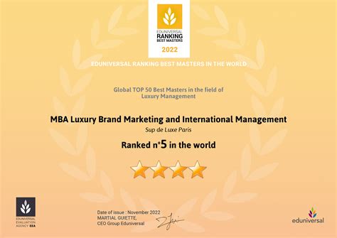 master in luxury management ranking